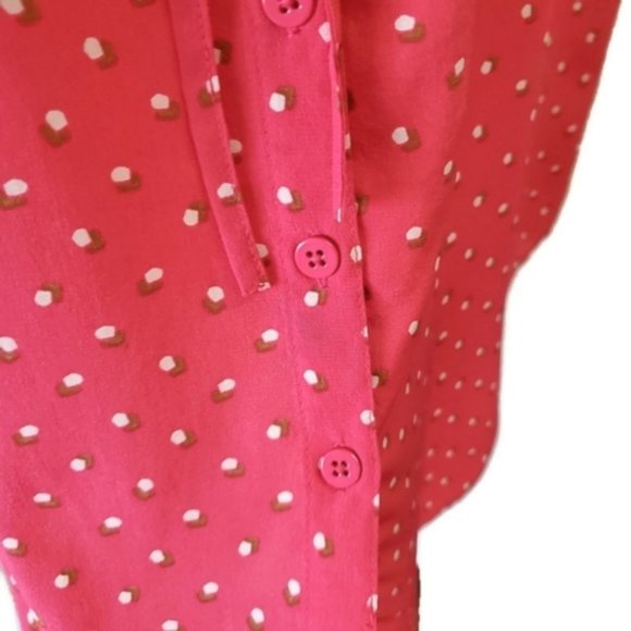 Fossil Silk Sleveeless Tie-Waist Button Down Dress - Picture 13 of 14